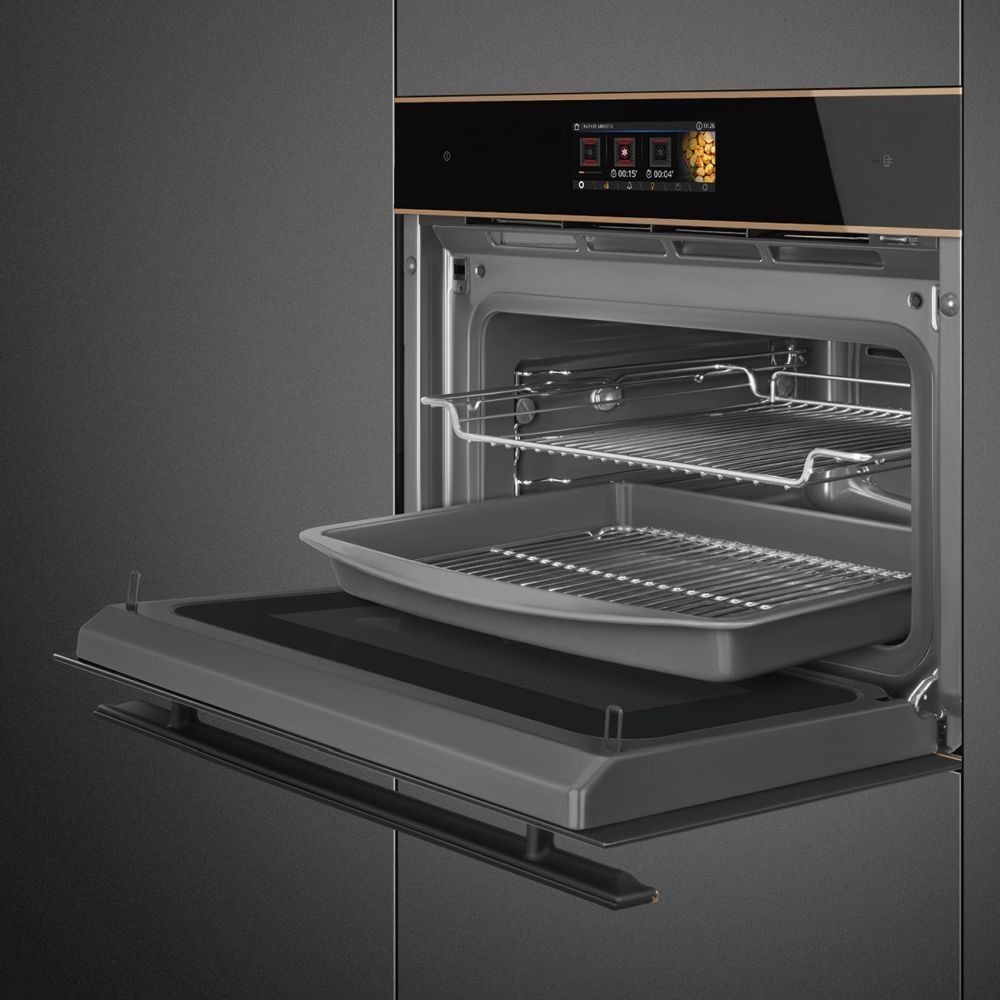 Forno Incasso Smeg SO4606WAPNR Combinato Vapore+Microonde 45cm | DueG Store