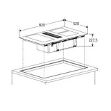 Plan de orientación Beko HIXI84700UF with Integrated Hood Silencio 4 Zone IndyFlexTM, Touch Slider, 7,4 kW ← Comprar en línea