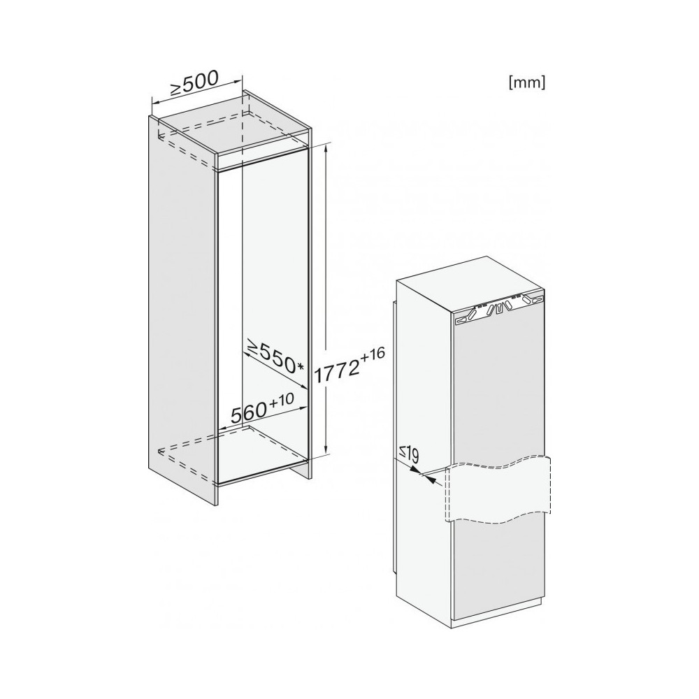 Miele FNS 7794 d l | Утопленная морозильная камера 178см ActiveDoor IceMaker