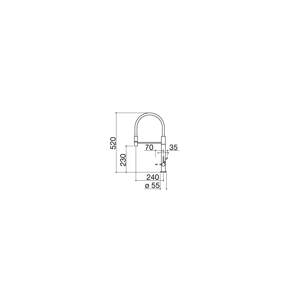 Barazza 1RUBCY CITY ONE MIXER TAP