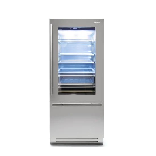 90 cm, RÉFRIGÉRATEUR ET CONGÉLATEUR, MODÈLE 0T ENCASTRABLE, PORTE EN VERRE