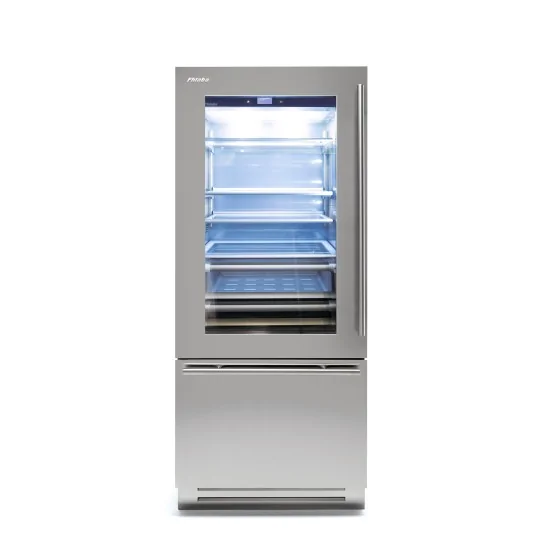 90 cm, KÜHLSCHRANK UND GEFRIERSCHRANK, MODELL 0T EINGEBAUT, GLASTÜR