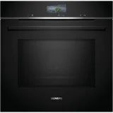 Raffinierter Kombibackofen mit integrierter Mikrowelle Siemens HM776GKB1 iQ700 Schwarz 60 x 60 cm für edle und stilvolle Küchen.