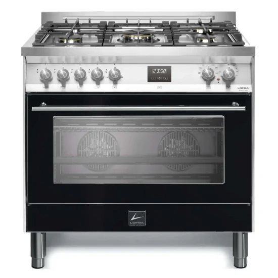 Lofra PG96WMFT - Cucina Venezia 90x60 cm con Forno elettrico da 5 fchi a gas valvolati, incluso un triplo bruciatore corona.