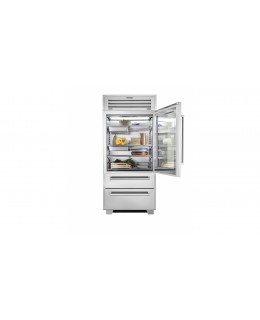 Холодильник/морозильник из нержавеющей стали с льдогенератором