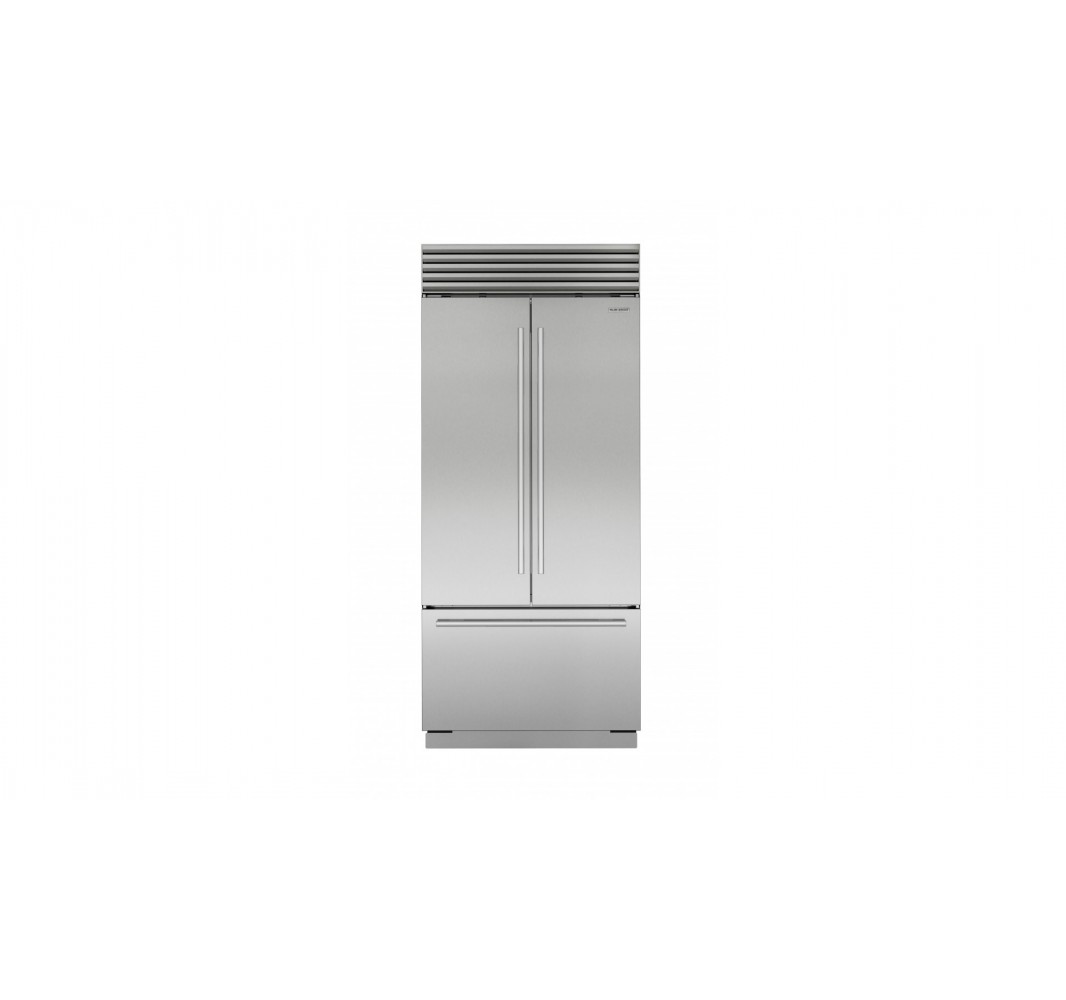 réfrigérateur/congélateur trois portes avec machine à glaçons et  distributeur d'eau interne