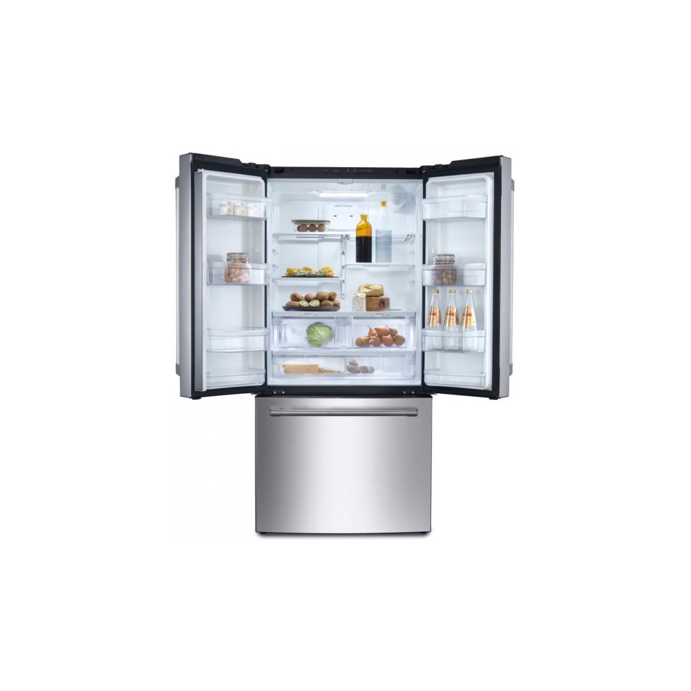 Frigorifero French Door Totalmente Inox con Dispenser di Acqua ed Icemaker.