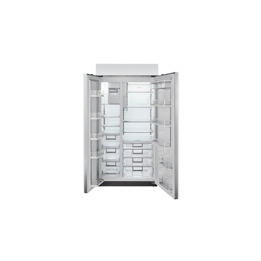 Frigo lado-By-Side con hielo y agua filtrada.