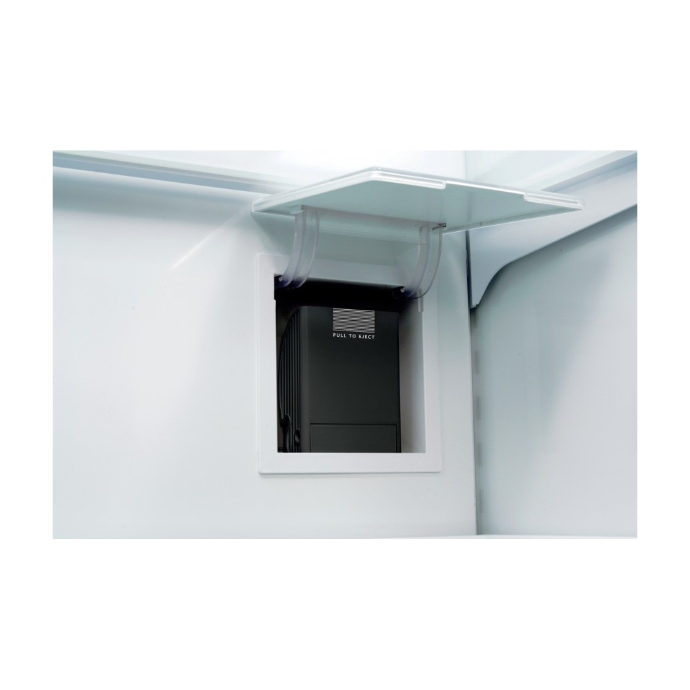 Réfrigérateur côte à côte avec machine à glaçons et distributeur d'eau/de glaçons