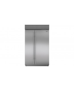 réfrigérateur/congélateur side-by-side avec machine à glaçons et distributeur interne d'eau filtrée et de glaçons