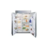 Réfrigérateurs côte à côte avec distributeur de glace et d'eau.