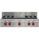 профессиональная газовая плита 4 пожары + teppanyaki