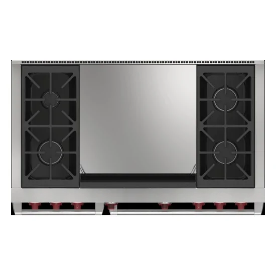 Двухтопливная кухня с 4 конфорками, двойным теппаньяки и двумя духовками: откройте для себя взрыв вкуса!