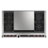 Двухтопливная кухня с 4 конфорками, двойным теппаньяки и двумя духовками: откройте для себя взрыв вкуса!