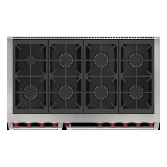 Кухня Sub-Zero Wolf: 8 конфорок и 2 двухтопливные духовки.