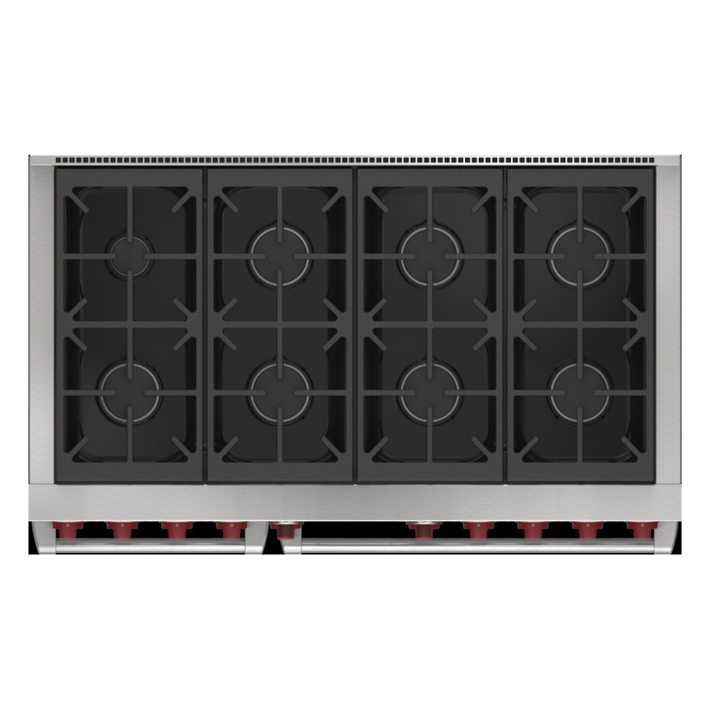 Кухня Sub-Zero Wolf: 8 конфорок и 2 двухтопливные духовки.