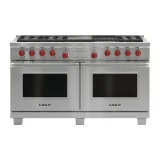 6-burner dual fuel cooker + grill + teppanyaki with 2 ovens