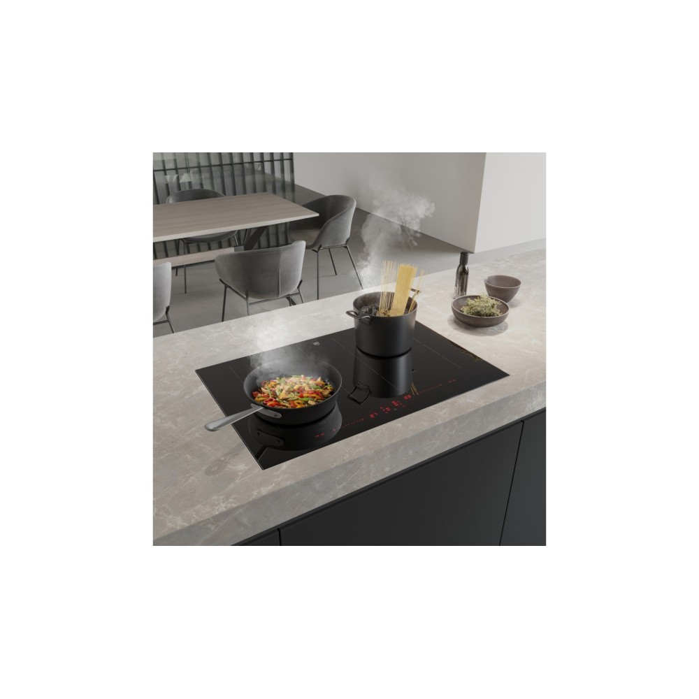 Table de cuisson à induction Zoneflex Optiglass : conception double 4 zones