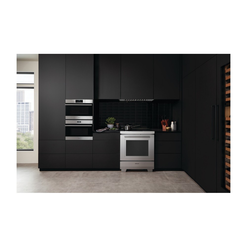 Cocina profesional: 4 Plan de Inducción de Zona + 1 Horno de Lobo Sub-Zero