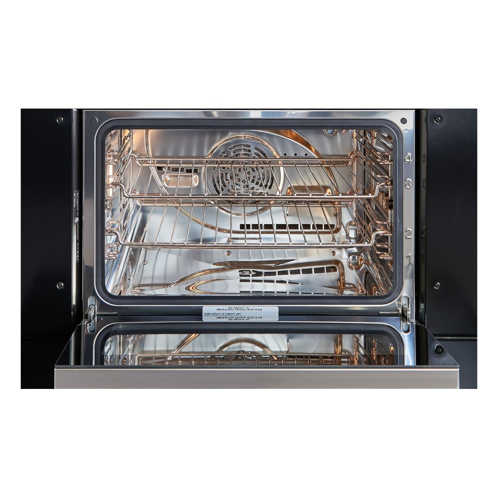 Built-in Combined Oven with Stainless Steel Finish and Tubular Handle.