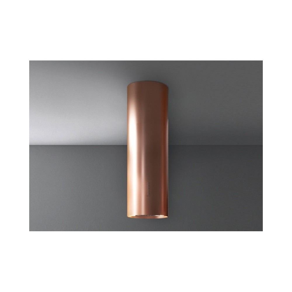 Медная цилиндрическая островная вытяжка: элегантное решение.