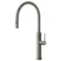 Gessi 60026 - Mitigeur d'évier avec bec orientable et douchette à double jet : Finitions Gessi - 239 acier brossé
