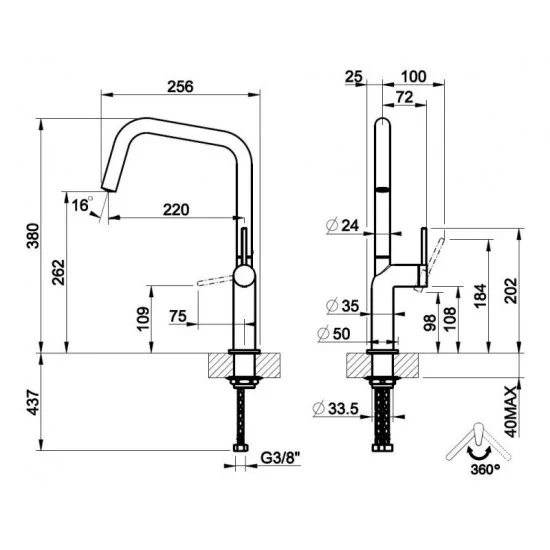 Gessi 60305 - Kitchen mixer | DueG Store
