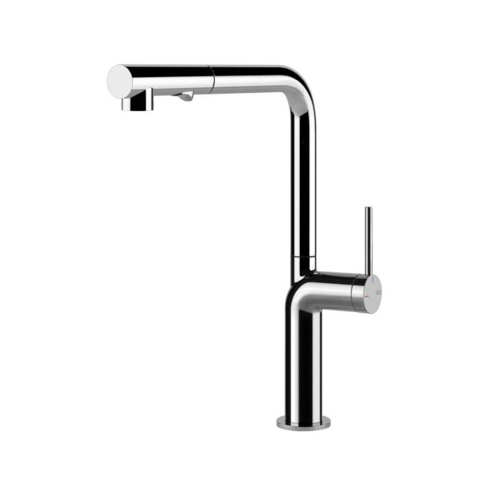 Gessi 60311 - Mitigeur avec bec orientable et douchette à double jet