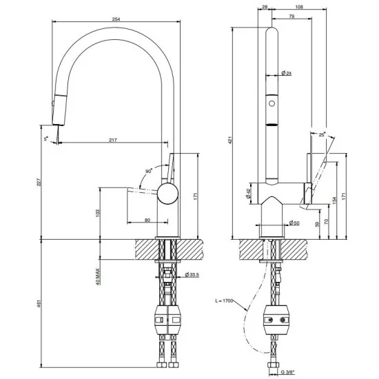 Gessi 60413 - Kitchen mixer | DueG Store