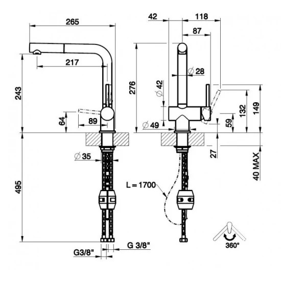 Gessi 60598 Mixer Steel: цены и предложения Duegstore.com