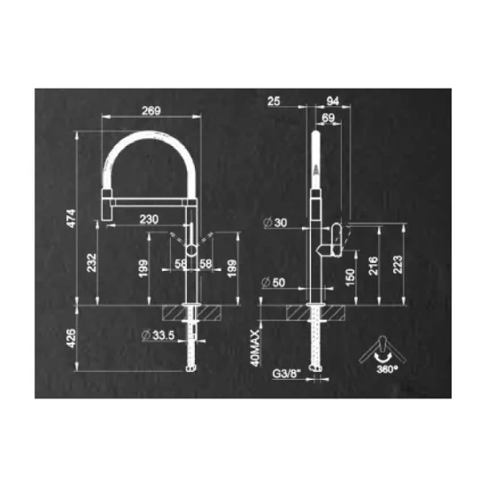 Gessi 50009 Semi-Pro микшер с душем: предложения Duegstore.com