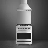 Smeg : Découvrez la cuisine inox B71GMX2 70x60 cm avec plaque à gaz, parfaite pour votre cuisine