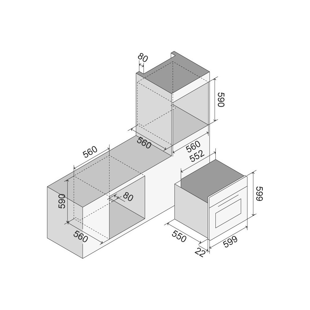 ILVE OV60PMT3/SS 电炉60厘米,65升,无污钢,320°C,触摸TFT QQ Duegstore.com