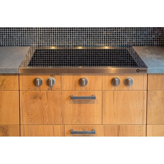 Table de cuisson en acier E9P-5FI : technologie à induction, design élégant et fonctions de sécurité