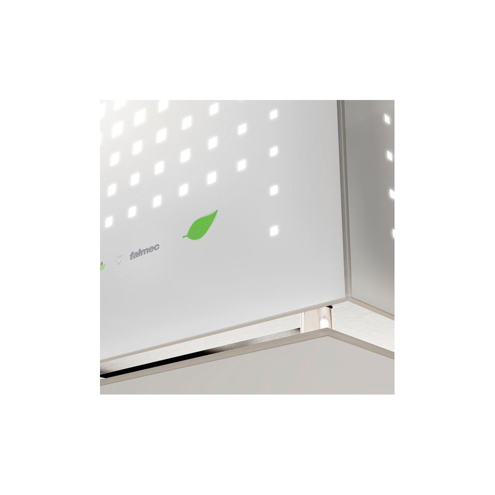 Falmec RUBIK E.ION System wall white: the extractor hood that purifies the air
