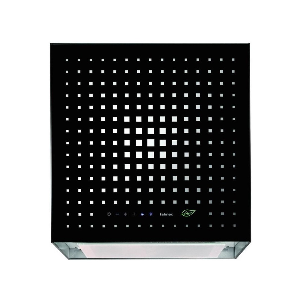 Falmec RUBIK E.ION System parete nero : la cappa aspirante che purifica l'aria