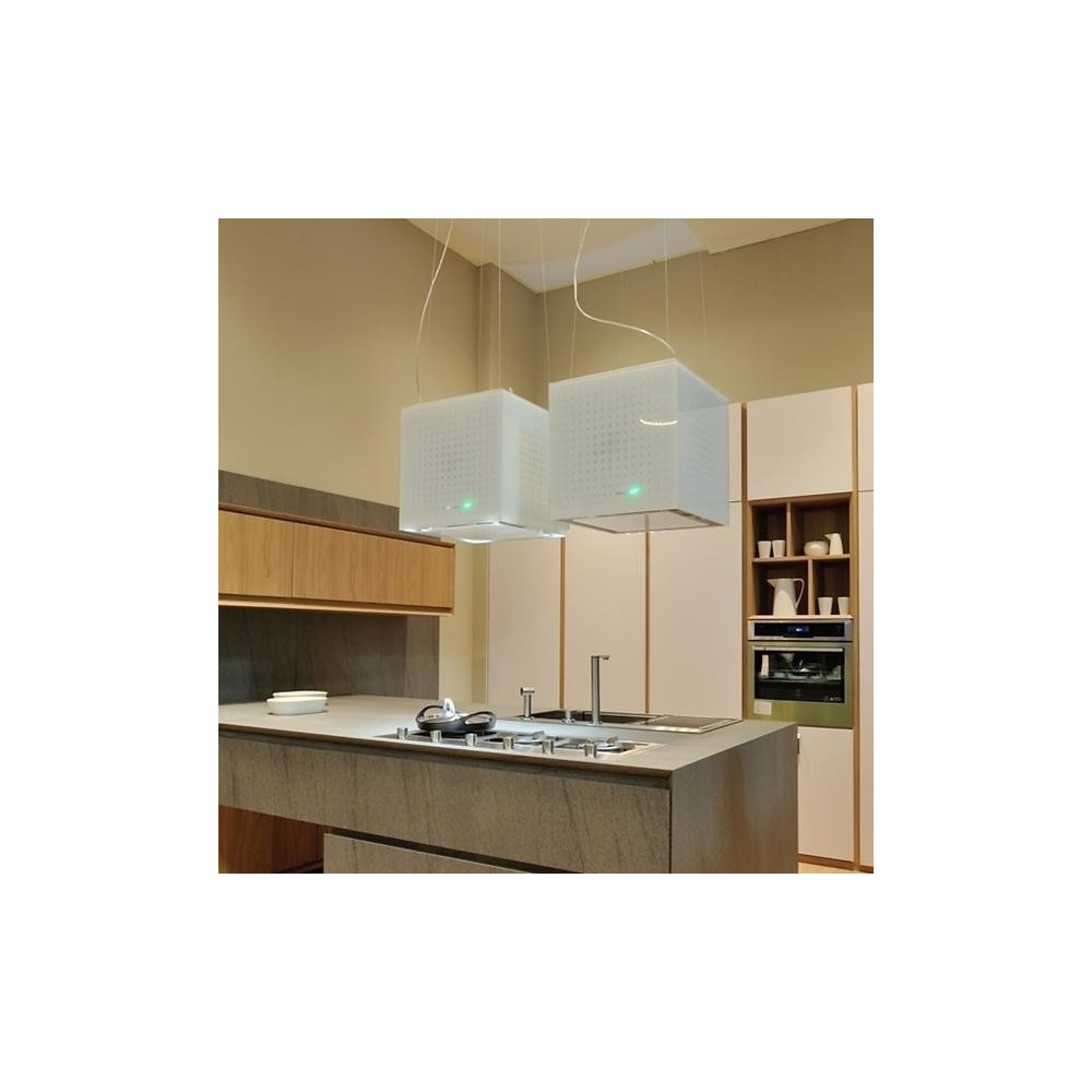 Falmec RUBIK E.ION System white island : la hotte aspirante qui purifie l'air