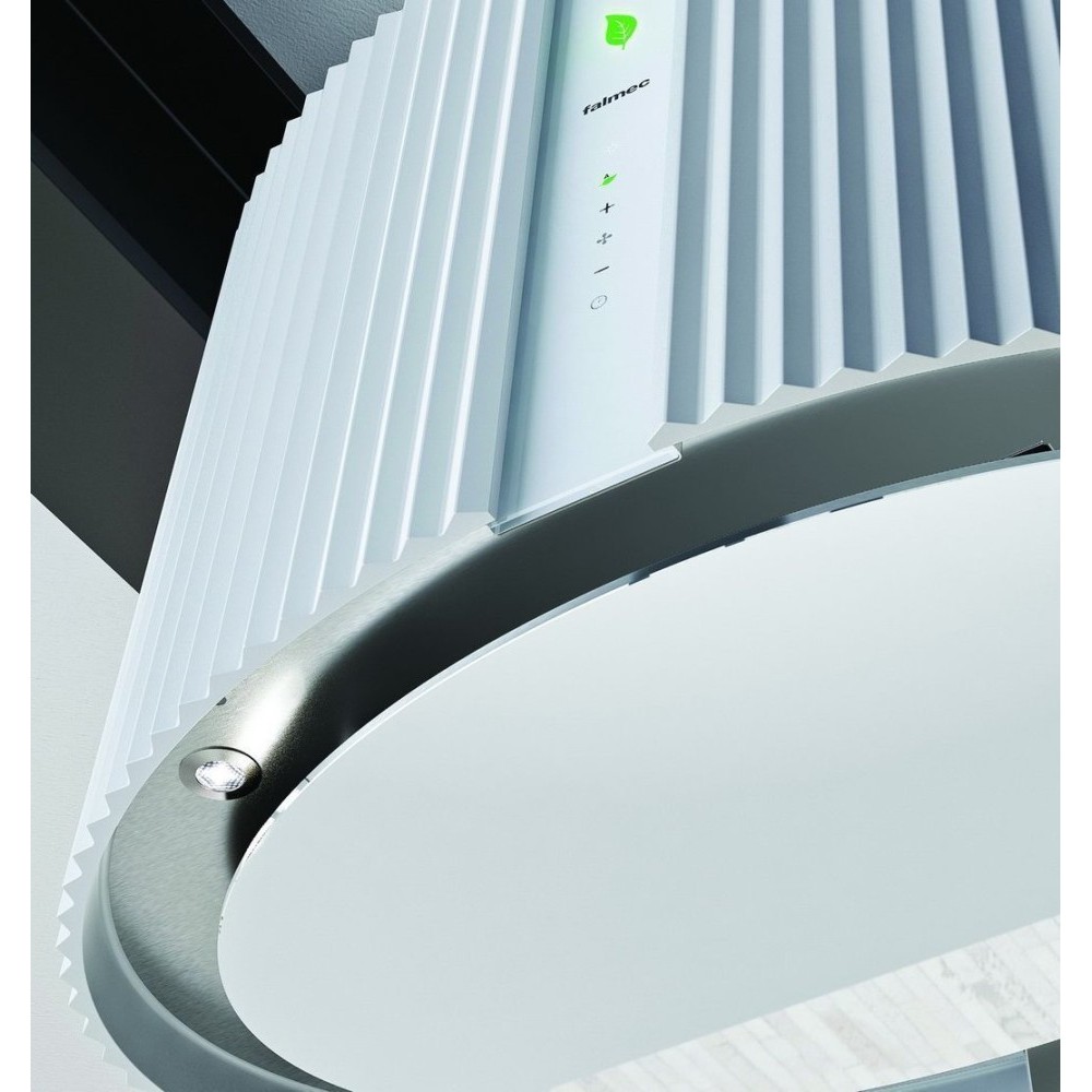 Falmec MARILYN E.ION island 67 cm white ceramic: the extractor hood that purifies the air