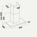 Hotte murale Falmec Lumina NRS : design classique et purification de l'air