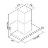 Falmec lumina NRS 120 cm steel wall