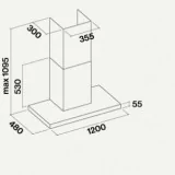 Falmec lumina NRS 120 cm wall black