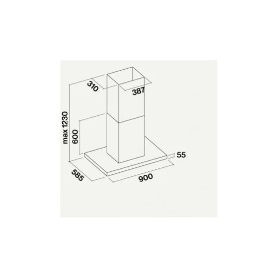 Falmec Lumina NRS 90 cm Edelstahlinsel