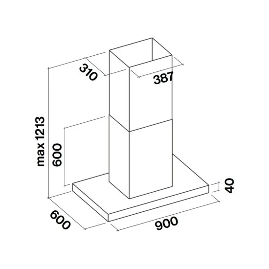 Falmec LUMEN NRS 90 Silence 90 cm Insel