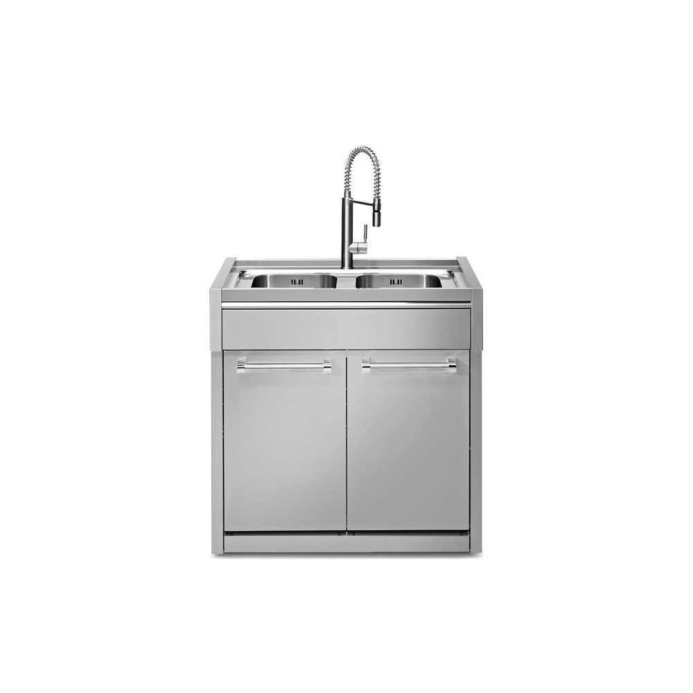 90 cm 2 bowls 2 soft-closing doors