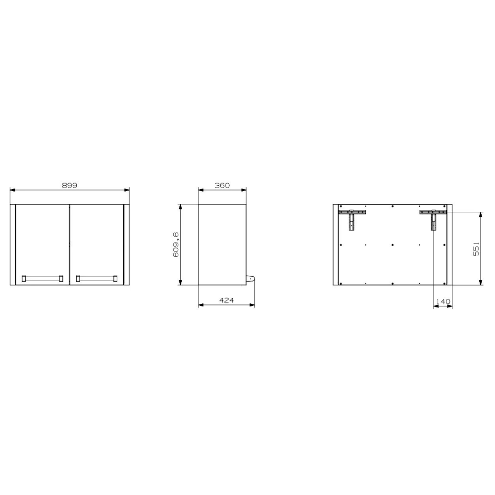 Steel GQP9S-S Module suspendu en acier inoxydable