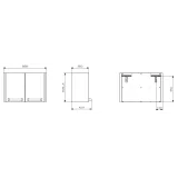 Steel GQP9S Modulo pensile in acciaio inox
