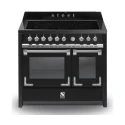 钢制 OXFORD X10FF-5FI - 电磁炉 100 厘米，双烤箱 : 颜色 - 黑人