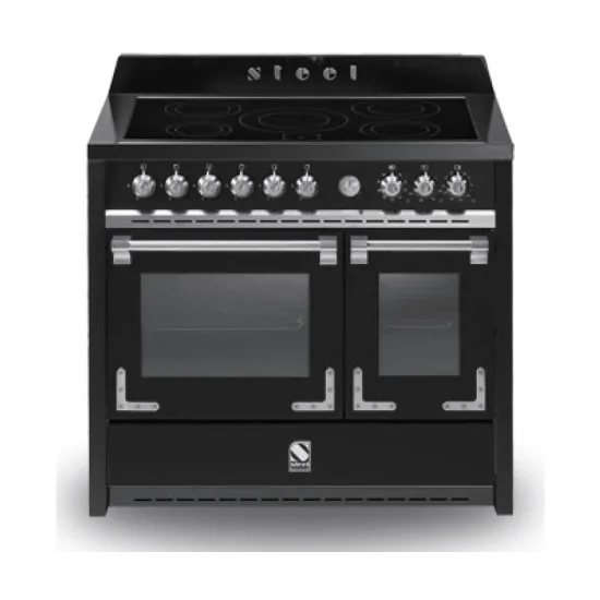 Steel OXFORD | Cucina Professionale | 100cm | Doppio Forno | Induzione