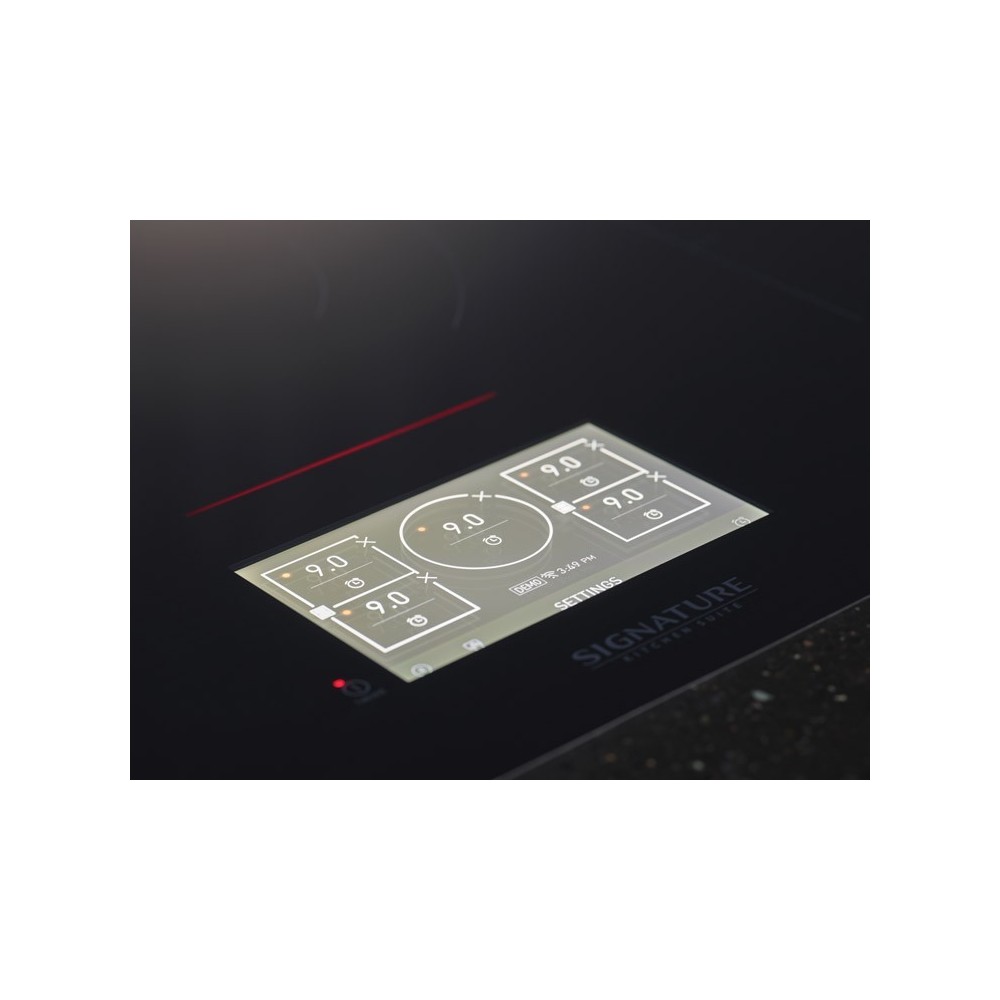 FLEX INDUCTION HOB 90 CM semi-flush built-in and flush Top Glass ceramic with Silver finish 7" TFT LCD display Wi-Fi SmartThinQ