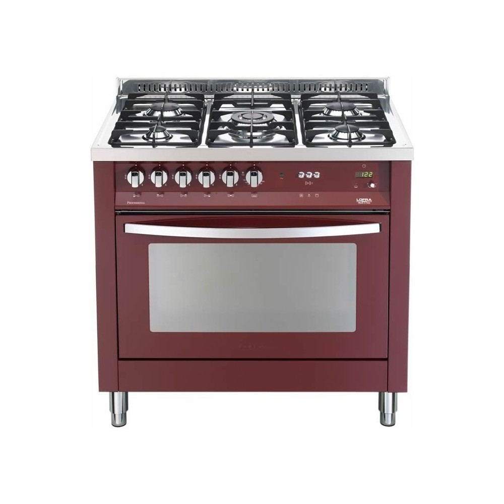 Lofra PRG96MFT/C Cocina Arco Iris 90 Rojo Borgoña Electricidad Oferta